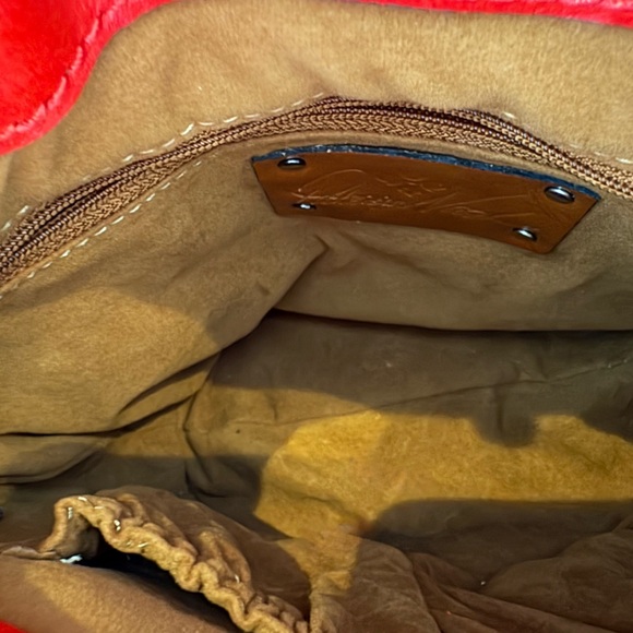 Patricia Nash Small Red Leather Convertible Backpack - Picture 8 of 9